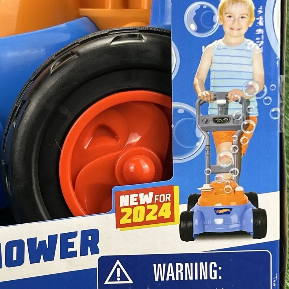 Hot Wheels Bubble Lawn Mower Toddlers Summer Toy Indoor Outdoor‎ Garden Birthday